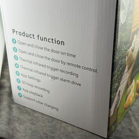 Automatic Chicken Coop Roll-up Door w/ Solar Remote Timer Night Vision - Picture 3 of 8